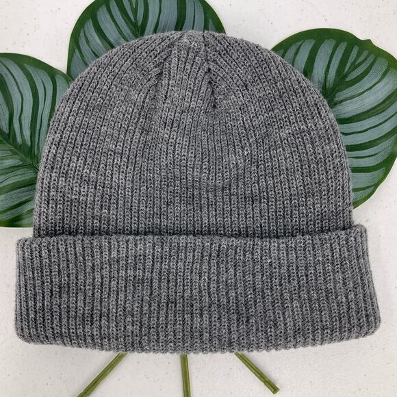 Britt's Knits Gray Ribbed Cuffed Knit Men's Craftsman Winter One Size Beanie Hat - Picture 3 of 6